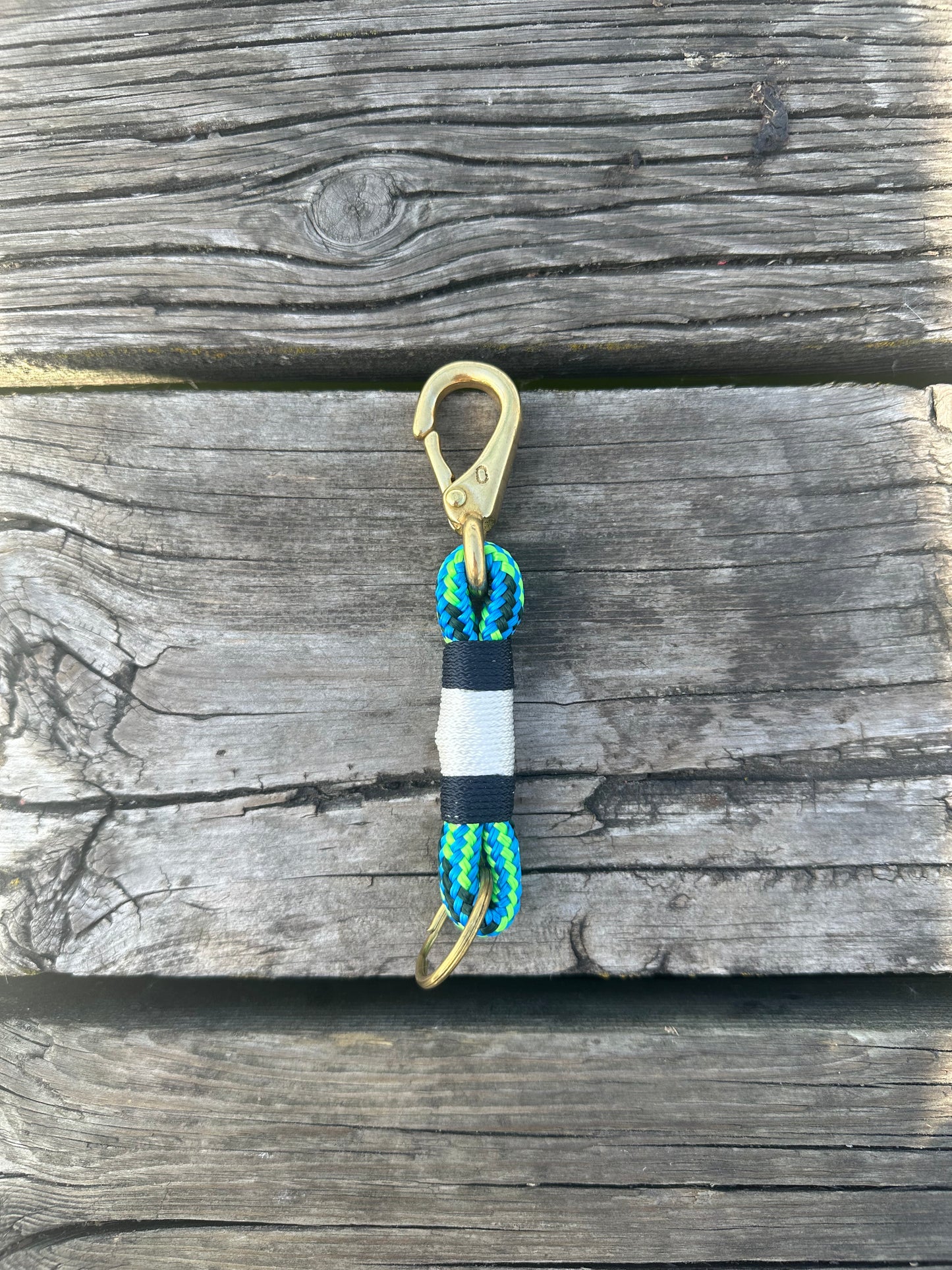 Multi-Green/Navy Keychain