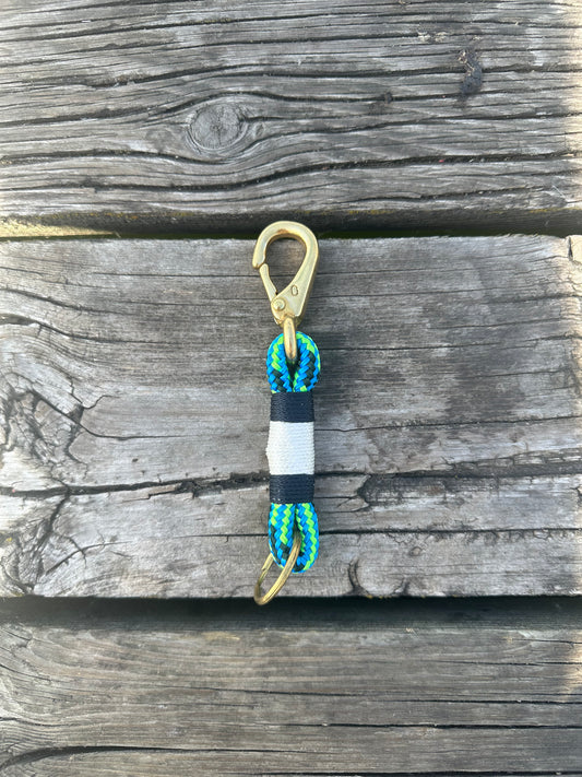 Multi-Green/Navy Keychain