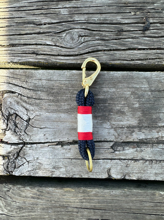 Navy/Red Keychain