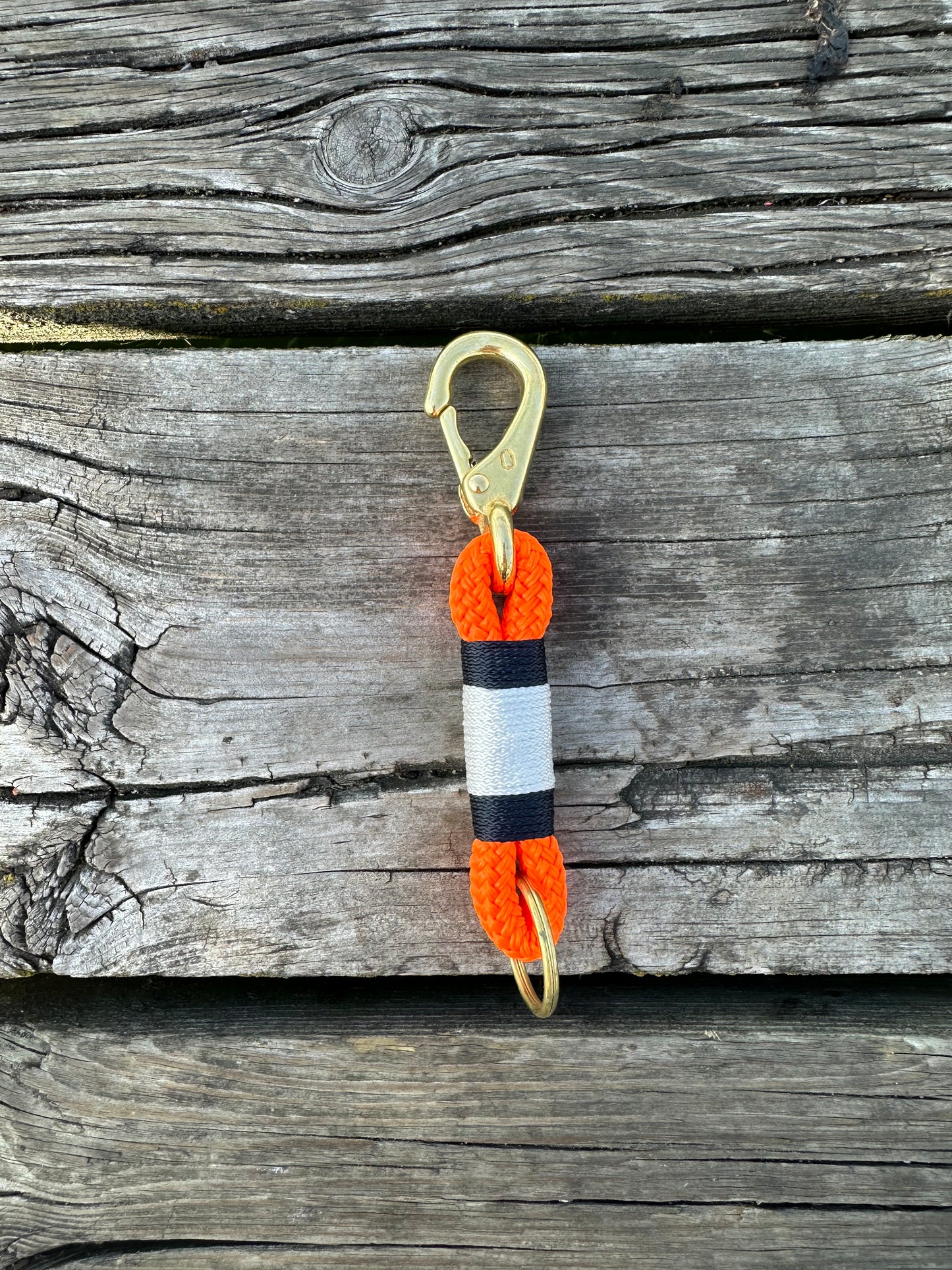 Orange/Navy Keychain