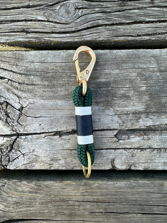 Hunter Green/Navy Keychain