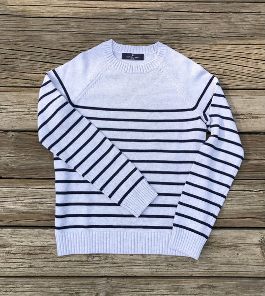 Women's Grey/Navy Striped Sweater