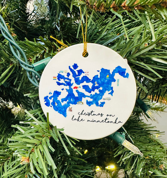 Christmas on Lake Minnetonka Ornament by 213 Water