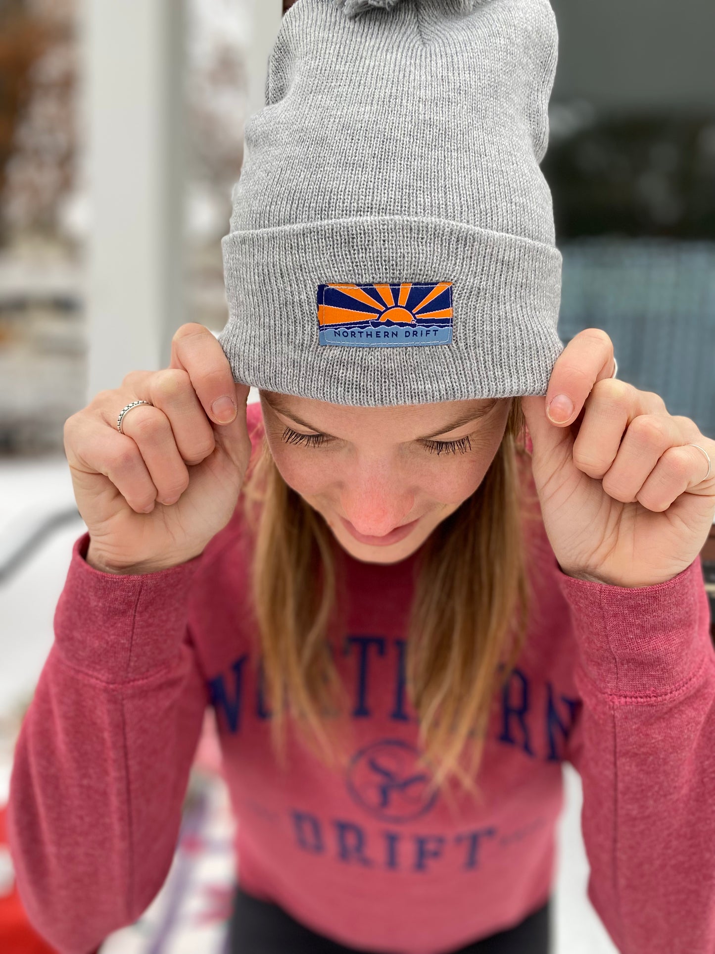 Sunset Knit Beanie - Heather Grey