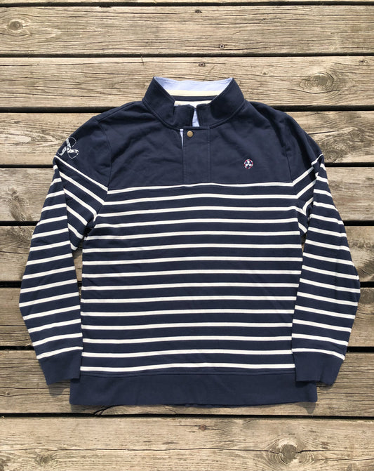 Navy Stripe Mackinac Quarter Zip