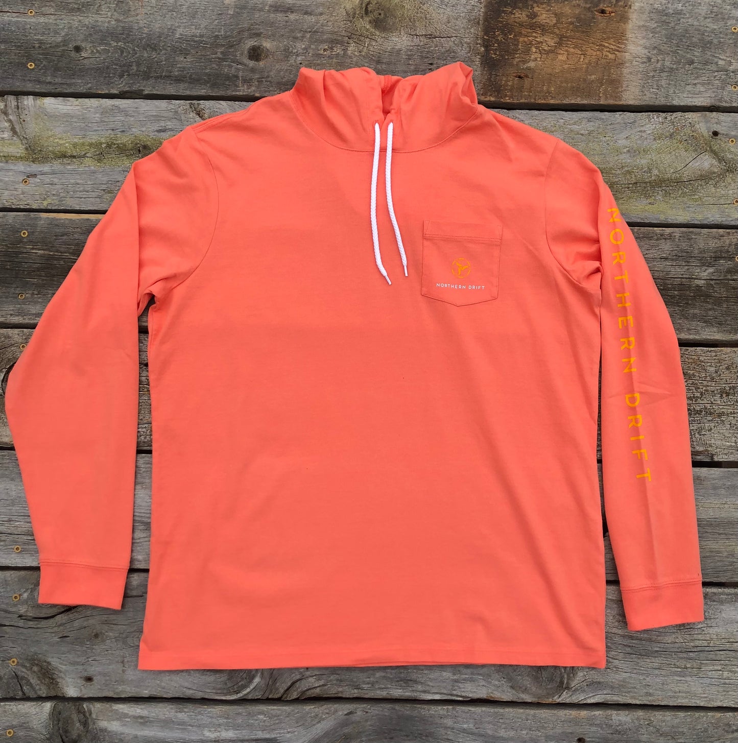 Long Sleeve Hooded Tee - Persimmon