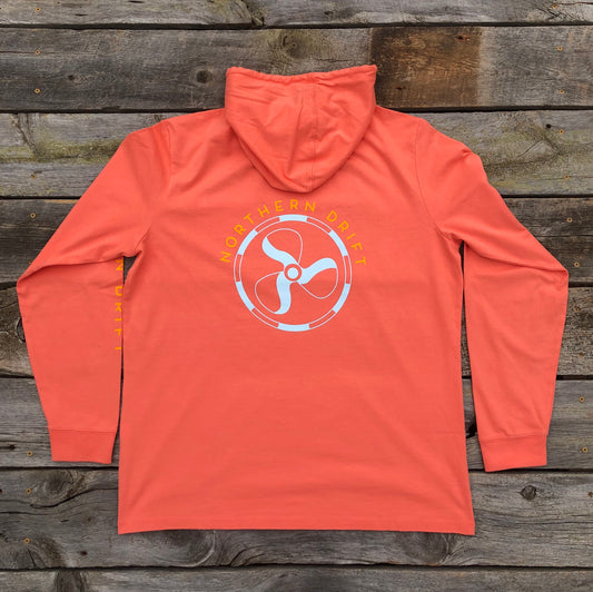 Long Sleeve Hooded Tee - Persimmon