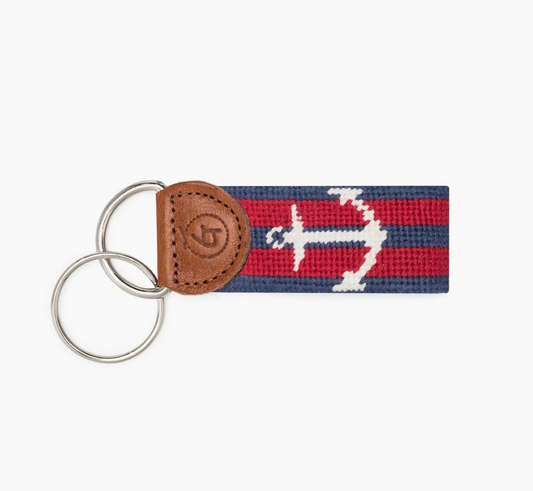 Anchor Needlepoint Keychain by Good Threads