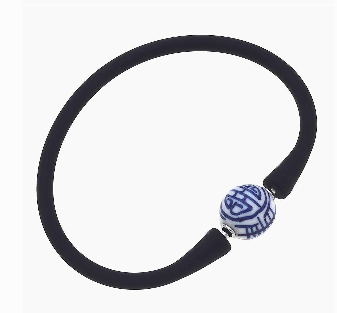 Navy Chinoiserie Bead Bracelet by Canvas Style