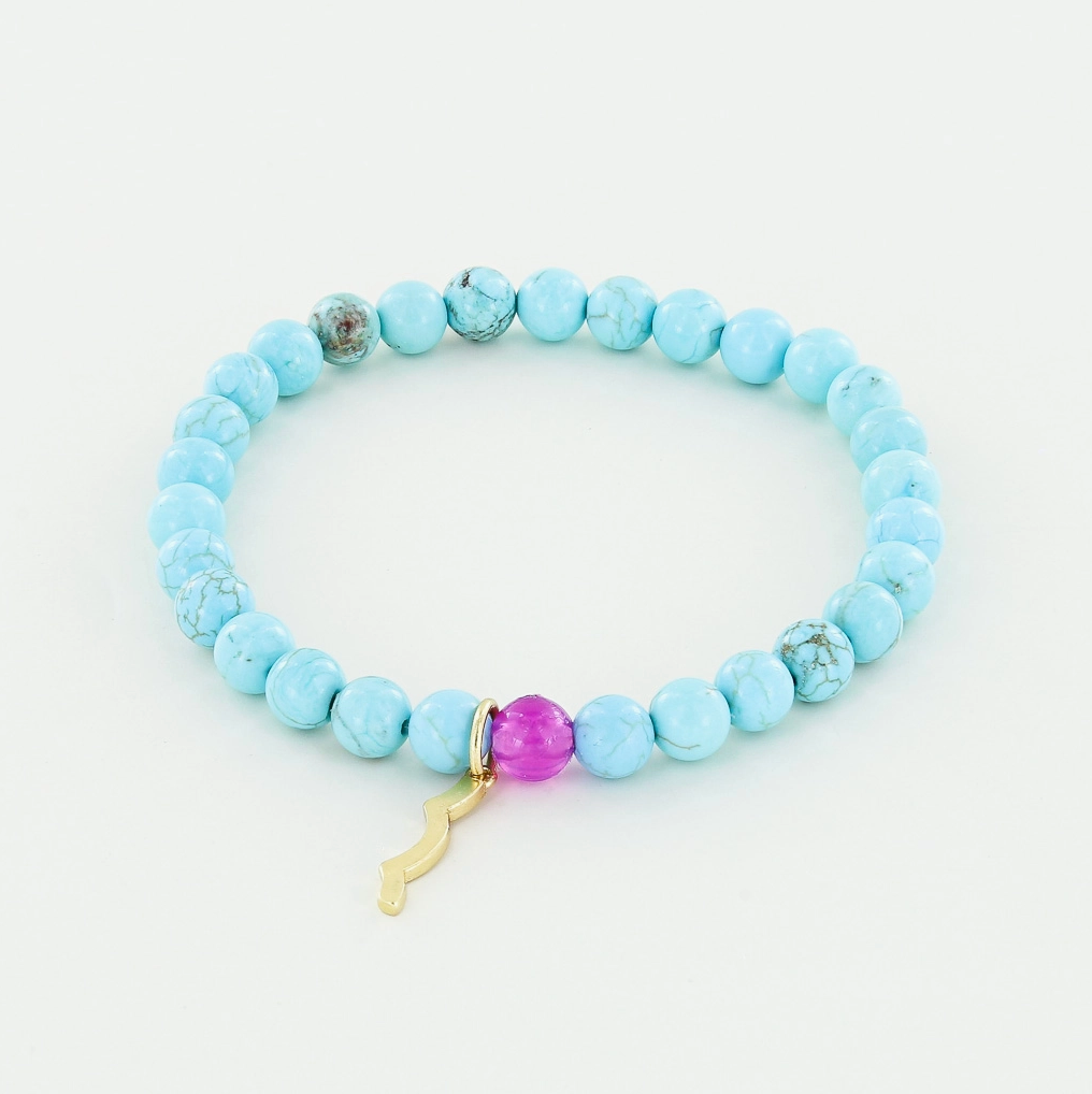 Cyan Turquoise Rayminder Bracelet by Sailormade