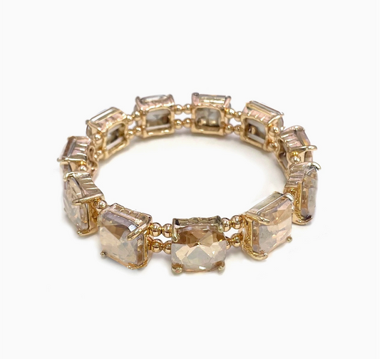 Topaz Crystal Stretch Bracelet by Starry NYC