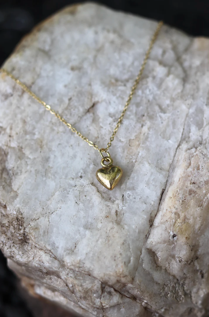 Dainty Gold Heart Necklace by Cedar & Cypress